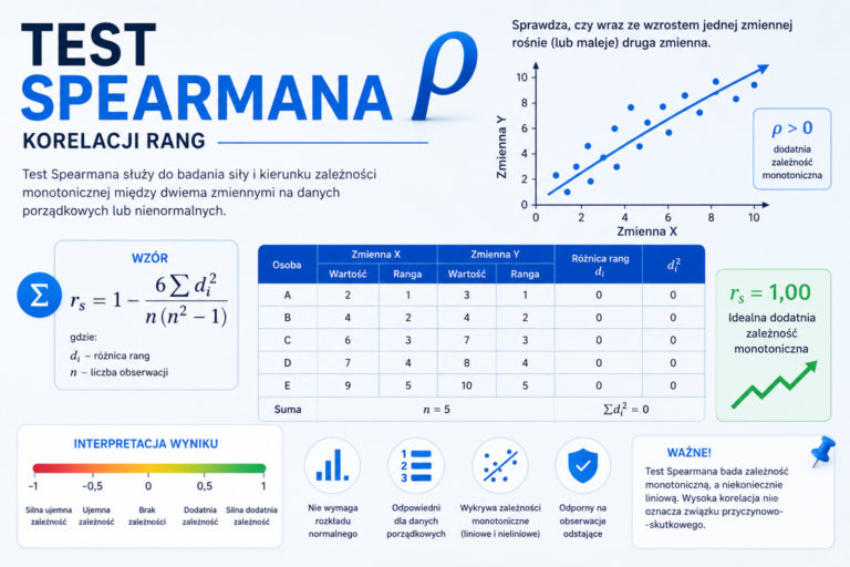 Test Spearmana \ Statystyka24.pl